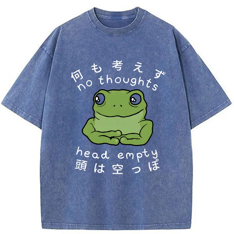 Head Empty Frog Washed Vintage T-Shirt