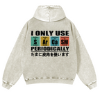 Sarcams Vintage Washed Cotton Back Art Hoodie