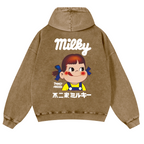 Fujiya Vintage Washed Cotton Back Art Hoodie