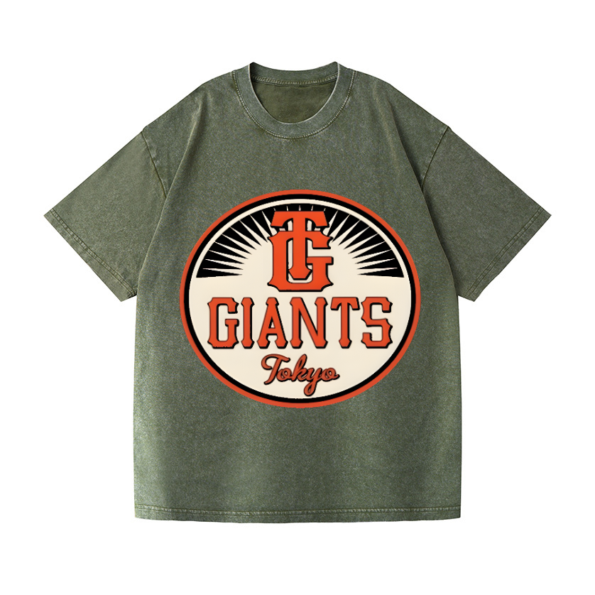 Tokyo Giants Baseball Vintage Wash Japanese Design T-Shirt