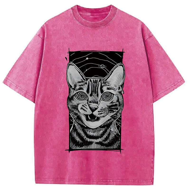 Hypnotic Cat Washed T-Shirt