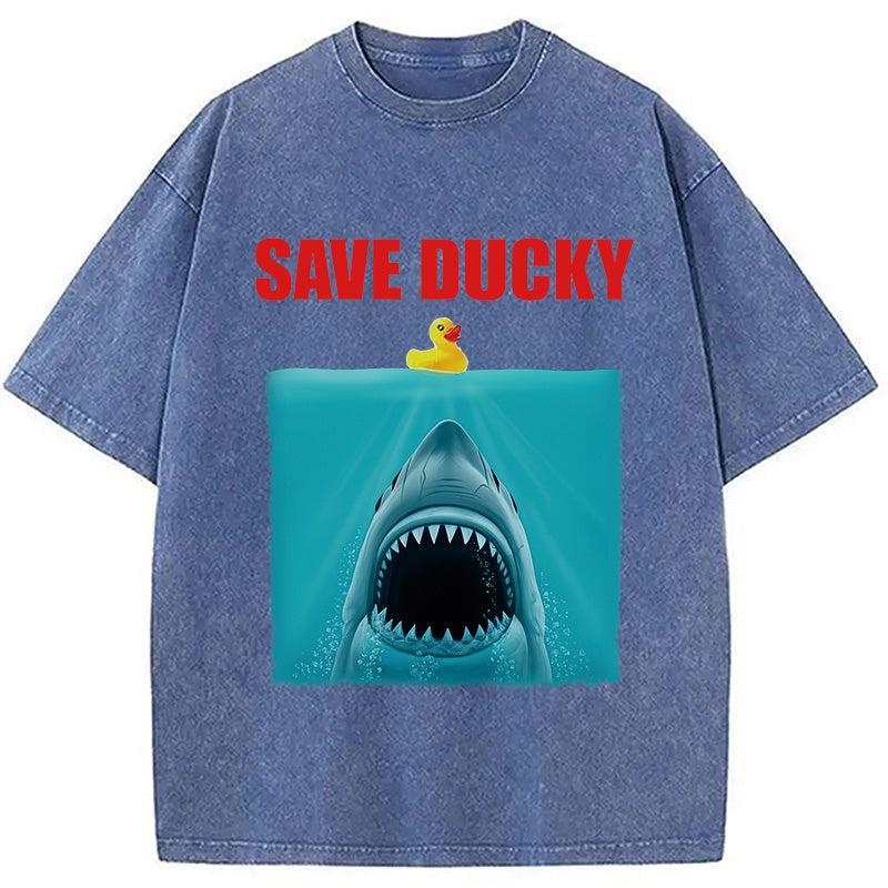 Save Ducky Parody Meme Washed T-Shirt