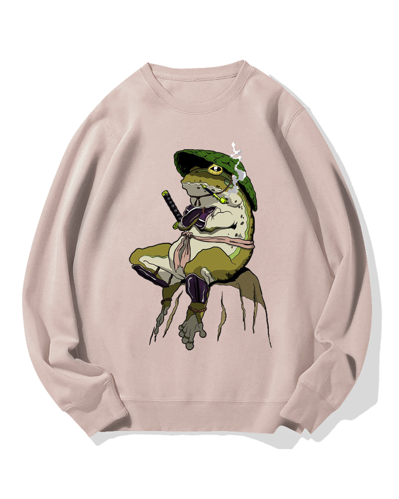 Frog Samurai Cotton Sweatshirt