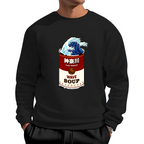 Kanagawa Retro Cotton Pullover Sweatshirt