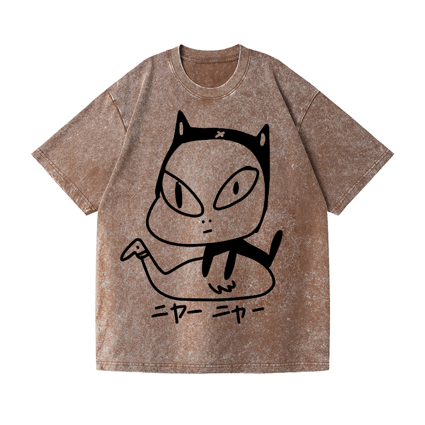Yoshitomo Nara Vintage Wash Japanese Design T-Shirt