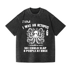 Octopus Vintage Wash Japanese Design T-Shirt
