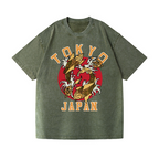Tokyo Koi Fish Vintage Wash Japanese Design T-Shirt
