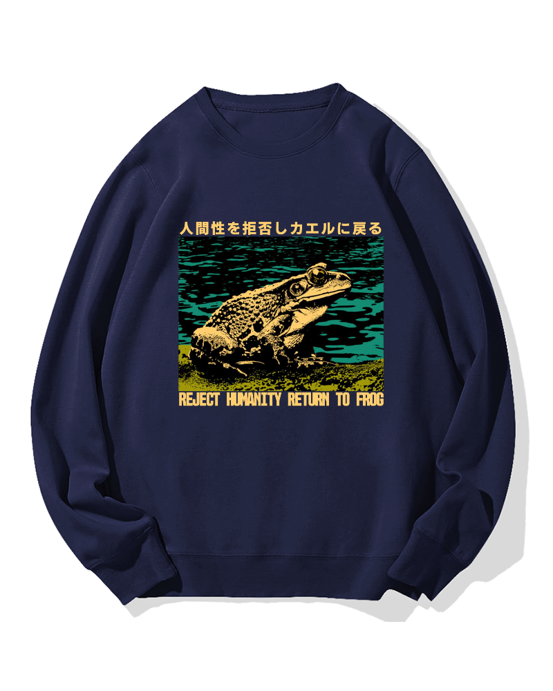 Refusing Humans To Return To Frog Cotton Sweatshirt