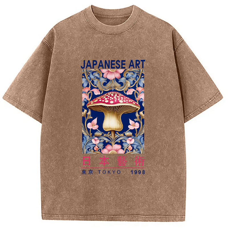 Blue Mushroom Vintage Washed T-Shirt