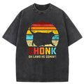 Chonk Cat Scale Meme Washed T-Shirt
