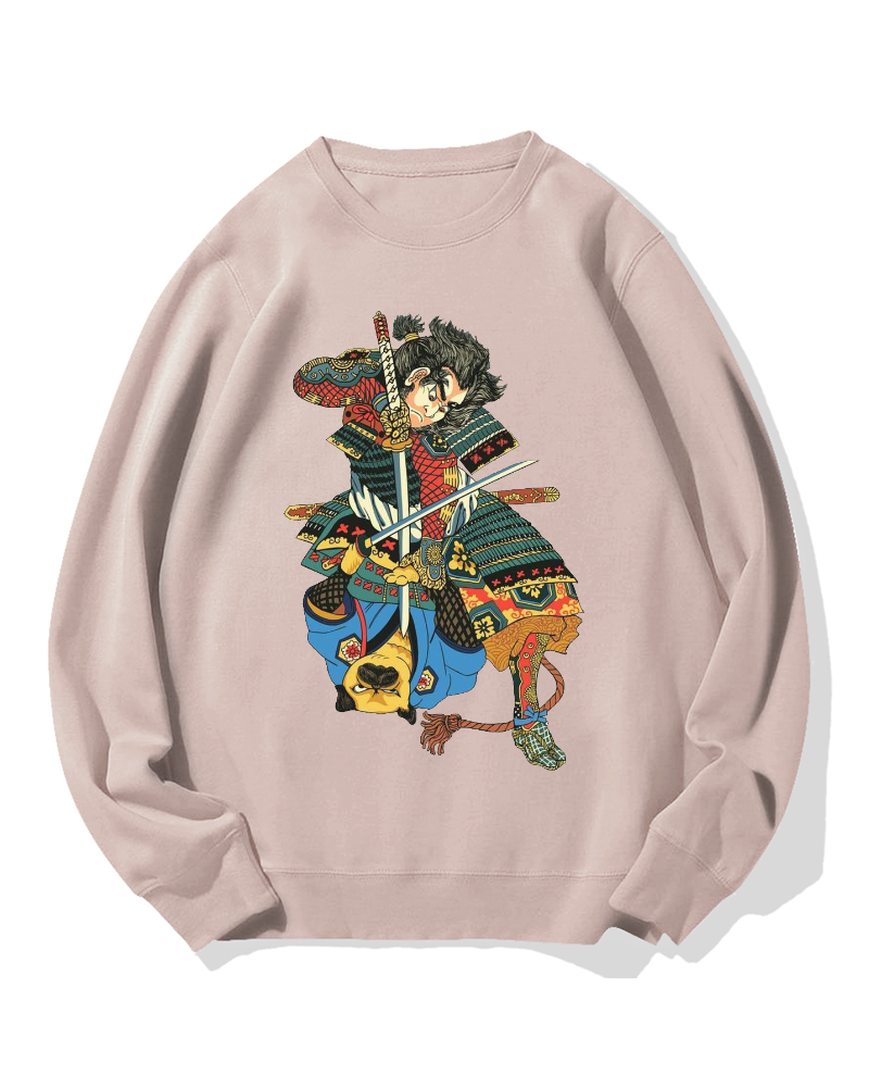 Dog vs Samurai Cotton Sweatshirt