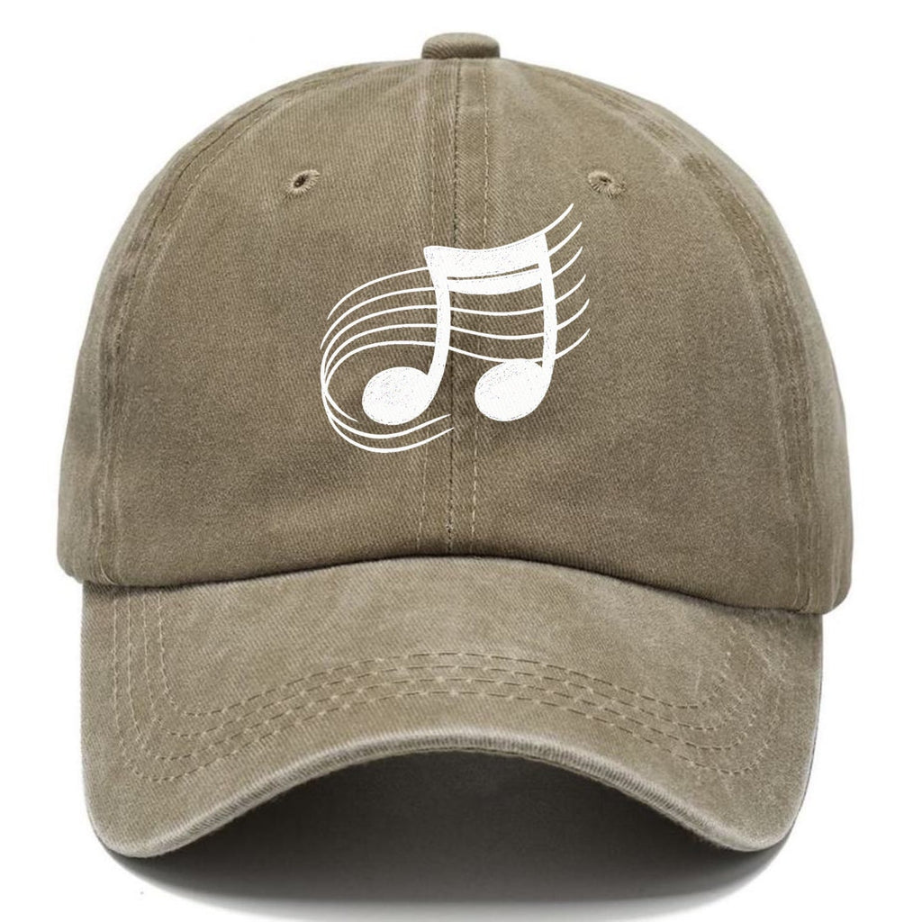 Musical Notes Headwear Washed Cap