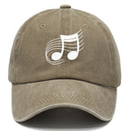 Musical Notes Headwear Washed Cap