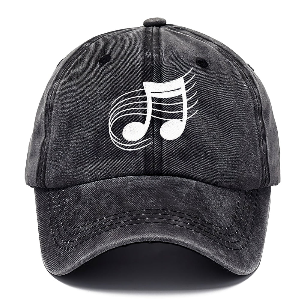 Musical Notes Headwear Washed Cap