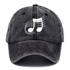 Musical Notes Headwear Washed Cap