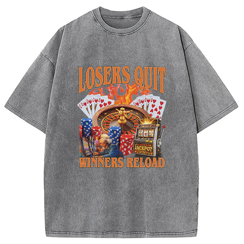Funny Gambling Washed T-Shirt