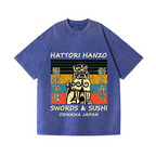 Hattori Hanzo Komainu Okinawa Japan Vintage Wash Japanese Design T-Shirt
