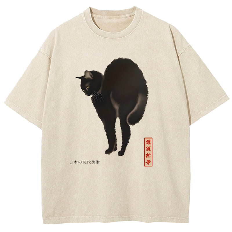 Cat Vintage Washed T-Shirt