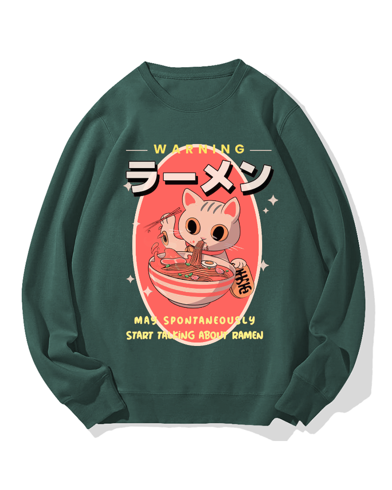 Ramen Cat Cotton Sweatshirt