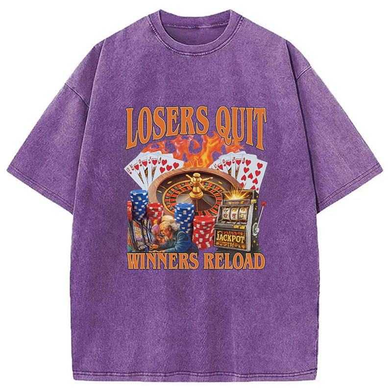 Funny Gambling Washed T-Shirt