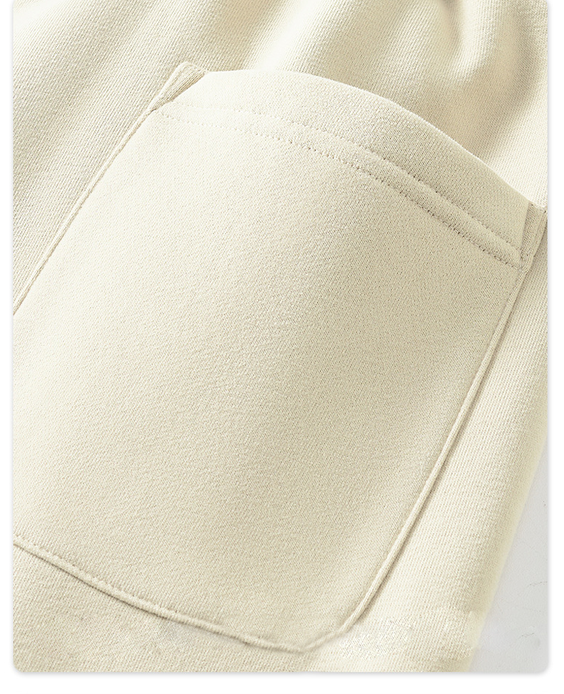 Unisex Solid Color Fleece Casual Tapered Pants