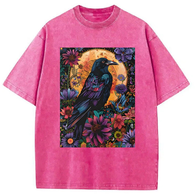 Mandala Crow Washed T-Shirt