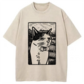 Cat's Hateful Eyes Washed T-Shirt