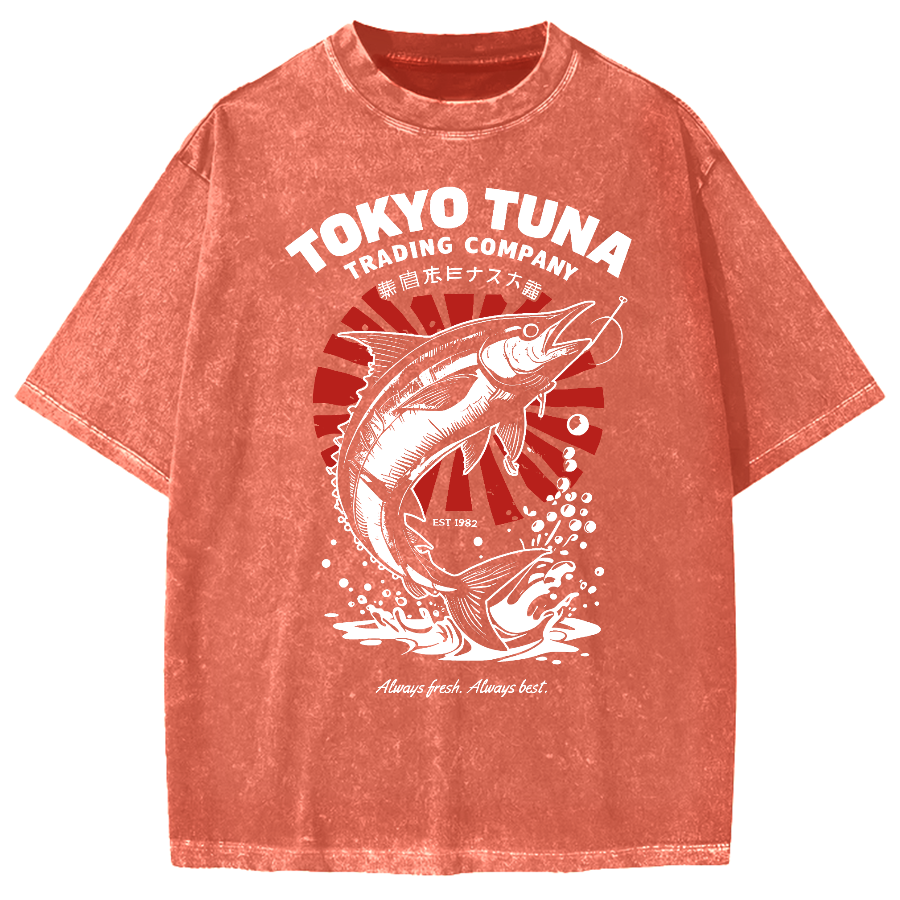 Tokyo Tuna Trading Company Graphic Vintage Washed T-shirt
