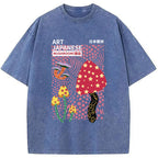 Japanese Art Mushroom Vintage Washed T-Shirt