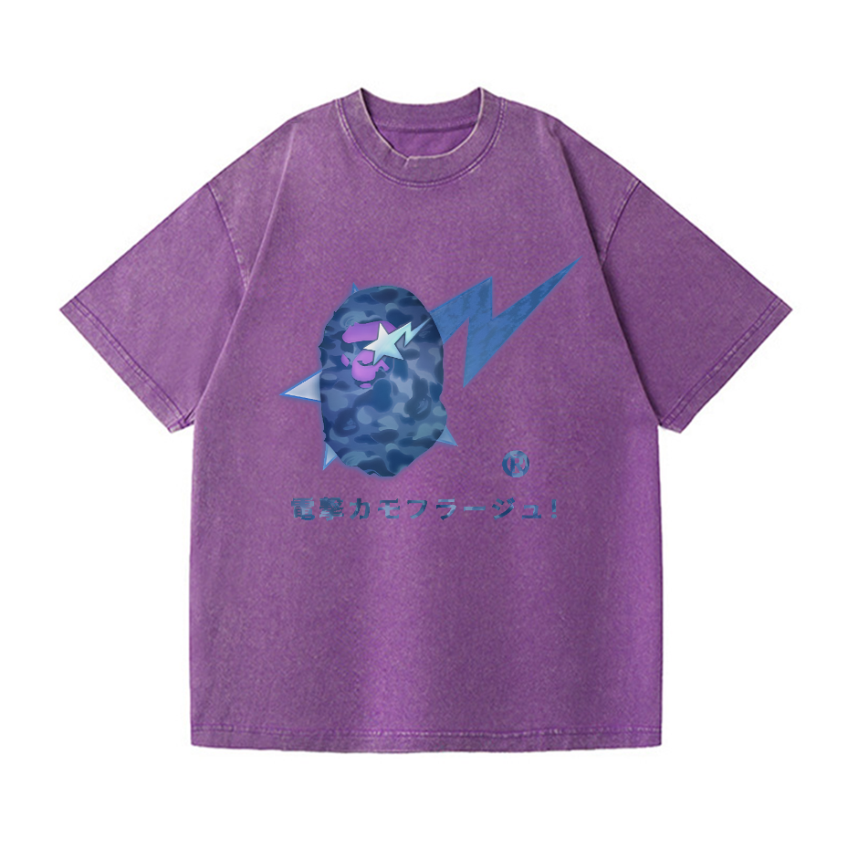 Lightning  Ape Vintage Wash Japanese Design T-Shirt