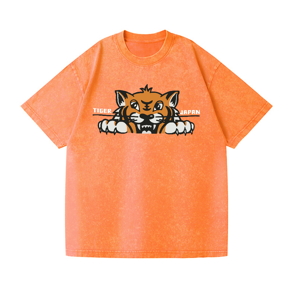 Japan Tiger Vintage Wash Japanese Design T-Shirt