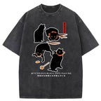 Black Cat Washed T-Shirt