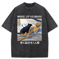 Cat Wake Up Human Vintage Washed T-Shirt