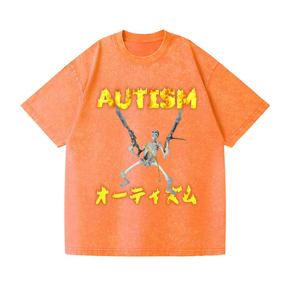 Autism Vintage Wash Japanese Design T-Shirt