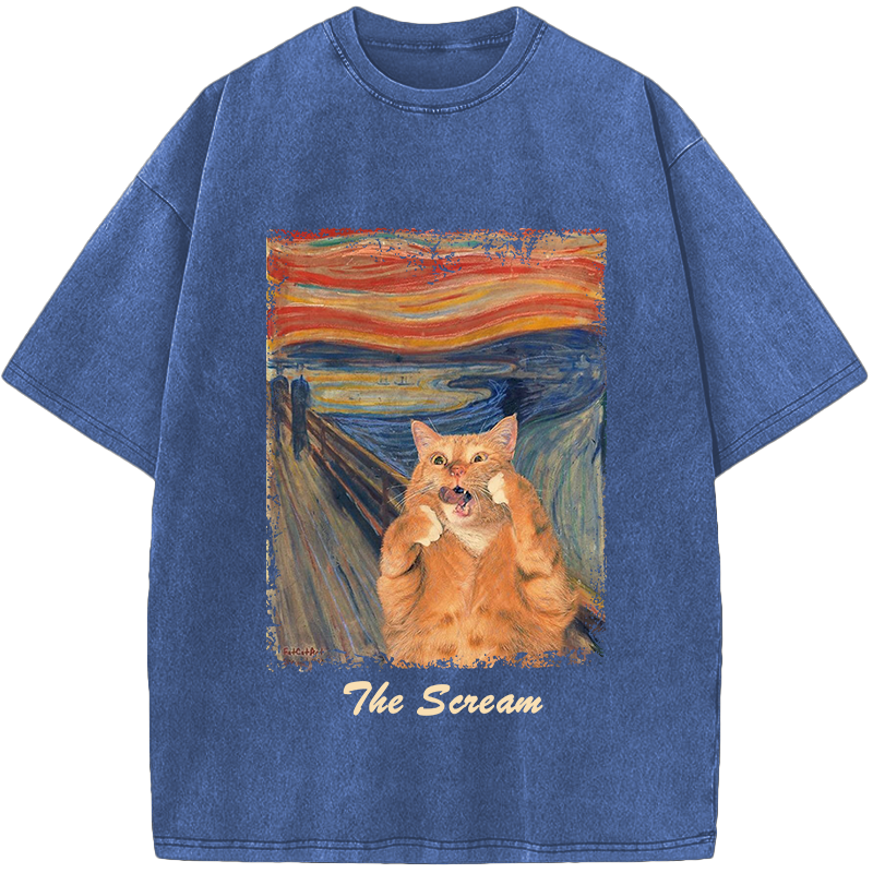 The Scream Vintage Washed 100% Cotton T-Shirt