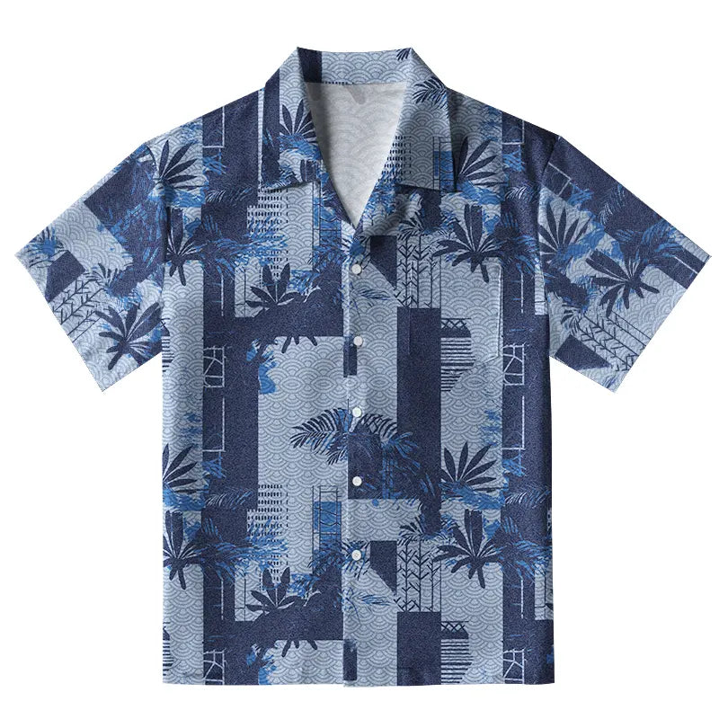 Palms Meets Geometric Art Aloha Hawaiian Shirt