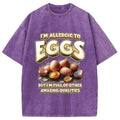 Egg Allergy Washed T-Shirt