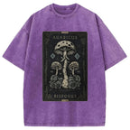 Mushroom Forest Vintage Tarot Washed T-Shirt