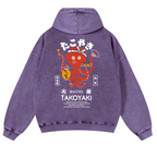 Takoyaki Octopus Vintage Washed Cotton Back Art Hoodie