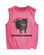 OIIA meme cat Vintage Distressed Washed Tank Top