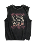 Strawberry Jam and Glock Vintage Distressed Washed Tank Top