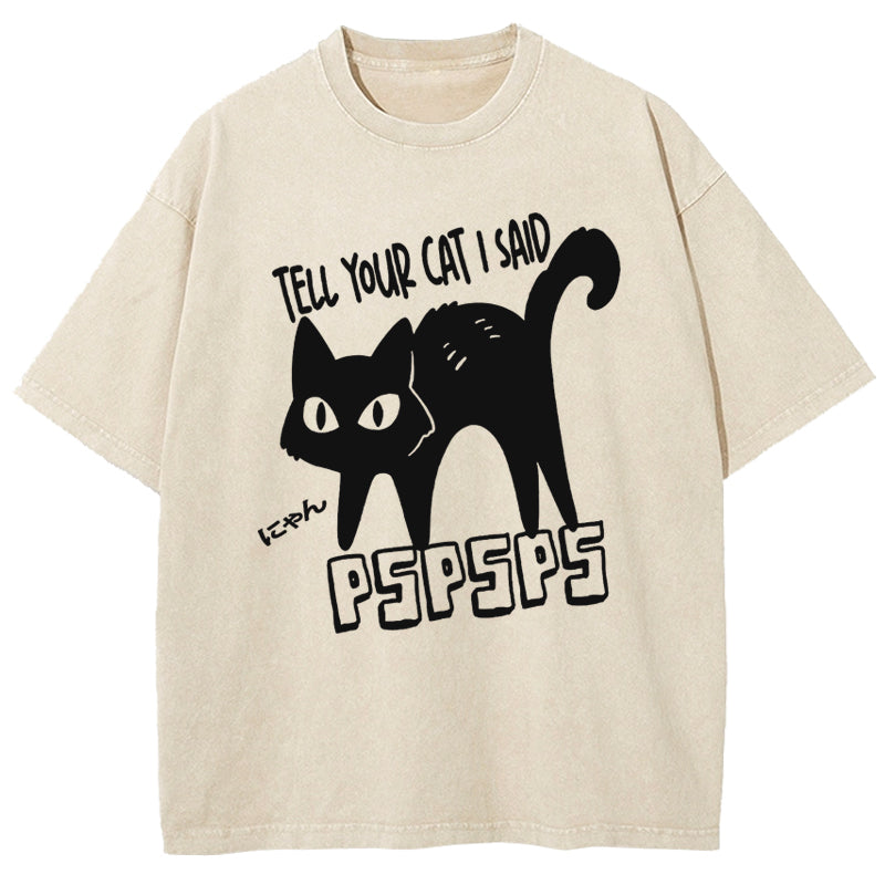 Attract Cats Washed T-Shirt