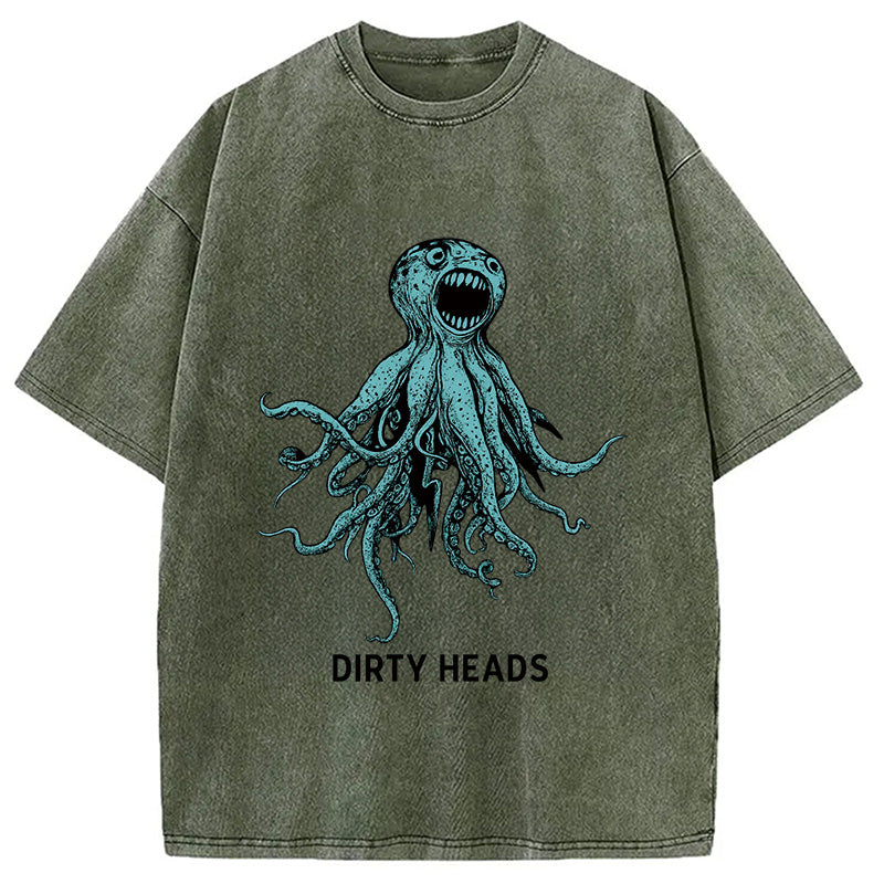Dirty Heads Blue Octopus Washed T-Shirt