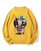 Japanese Cat Cotton Sweatshirt