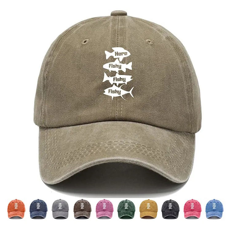 Here Fishy Fishy Fishy! Washed Cap