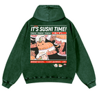 Sushi Vintage Washed Cotton Back Art Hoodie
