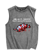 No injured cat Vintage Distressed Washed Tank Top