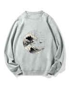 Astronaut surfing the waves Cotton Sweatshirt
