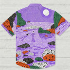 Romantic Seaside Polka Dot Hawaiian Shirt