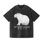 Capybara Vintage Wash Japanese Design T-Shirt